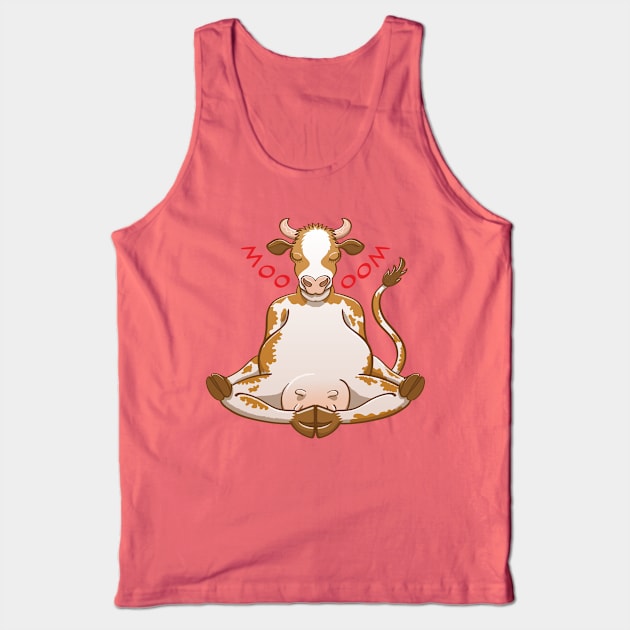 Beautiful cow meditating and changing moo by oom Tank Top by zooco